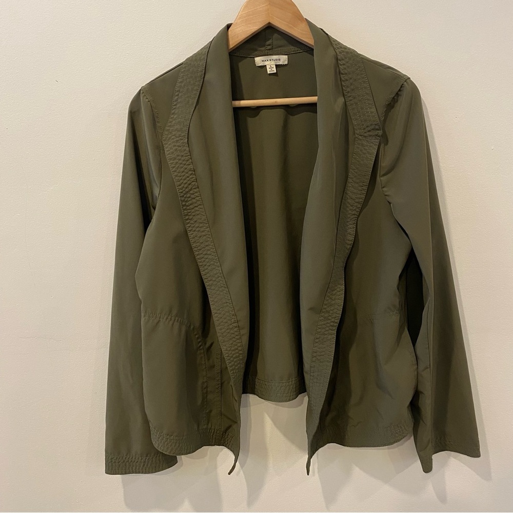 Open front jacket army green size large